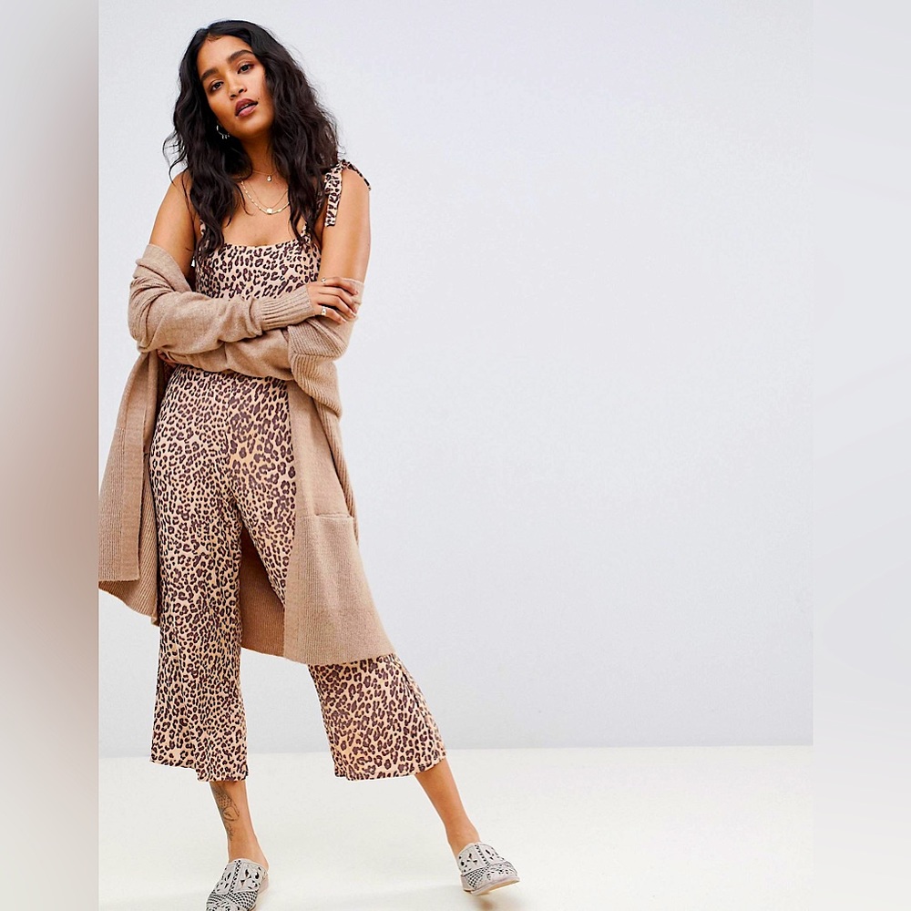 Faithfull the Brand Elsa Leopard Print Romper Jumpsuit Blogger Favorite